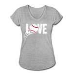 Love Baseball V-Neck - heather gray