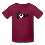 Love Soccer T-Shirt - burgundy