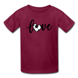 Love Soccer T-Shirt - burgundy