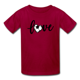 Love Soccer T-Shirt - dark red