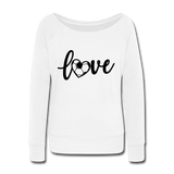 Love Soccer Wideneck Sweatshirt - white