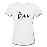 Love Baseball V-Neck - white