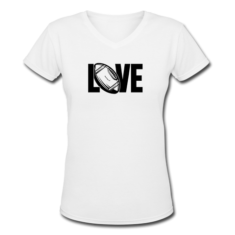 Love Football V-Neck - white