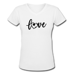 Love Soccer V-Neck - white