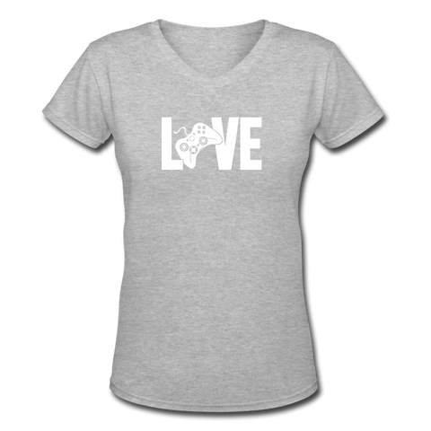 Love Video Games V-Neck - gray