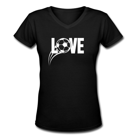 Love Soccer V-Neck - black