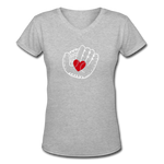 Catch A Heart V-Neck - gray