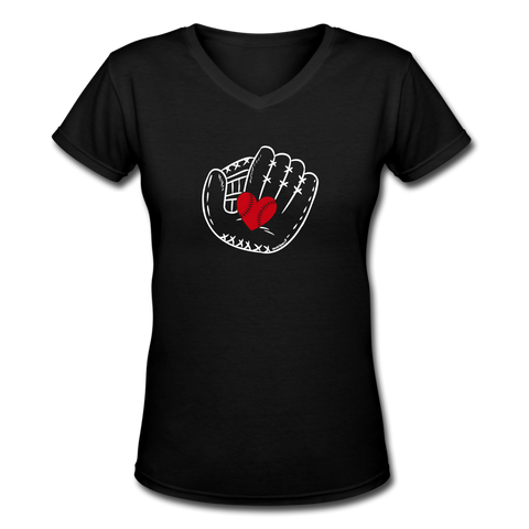 Catch A Heart V-Neck - black