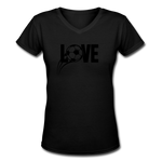 Love Soccer V-Neck - black