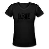 Love Soccer V-Neck - black