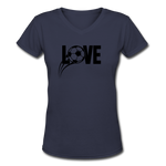 Love Soccer V-Neck - navy