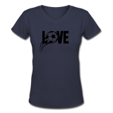 Love Soccer V-Neck - navy