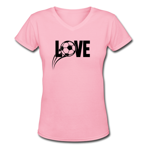 Love Soccer V-Neck - pink