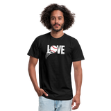 Love Baseball Unisex T-Shirt - black