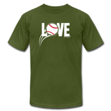 Love Baseball Unisex T-Shirt - olive