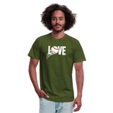 Love Baseball Unisex T-Shirt - olive