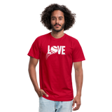 Love Baseball Unisex T-Shirt - red