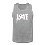 Love Baseball Tank Top - heather gray