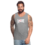 Love Baseball Tank Top - heather gray