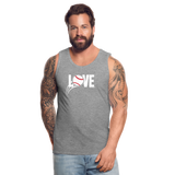 Love Baseball Tank Top - heather gray