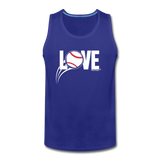 Love Baseball Tank Top - royal blue