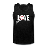 Love Baseball Tank Top - charcoal grey